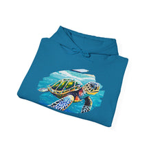 Load image into Gallery viewer, Turtle Art Hoodie - Unisex Heavy Blend™ Hooded Sweatshirt, Casual Wear, Eco-Friendly Gift, Ocean Lover Apparel, ArtFest Merchandise