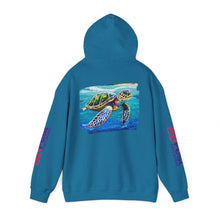Load image into Gallery viewer, Turtle Art Hoodie - Unisex Heavy Blend™ Hooded Sweatshirt, Casual Wear, Eco-Friendly Gift, Ocean Lover Apparel, ArtFest Merchandise