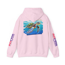 Load image into Gallery viewer, Turtle Art Hoodie - Unisex Heavy Blend™ Hooded Sweatshirt, Casual Wear, Eco-Friendly Gift, Ocean Lover Apparel, ArtFest Merchandise