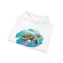 Load image into Gallery viewer, Turtle Art Hoodie - Unisex Heavy Blend™ Hooded Sweatshirt, Casual Wear, Eco-Friendly Gift, Ocean Lover Apparel, ArtFest Merchandise