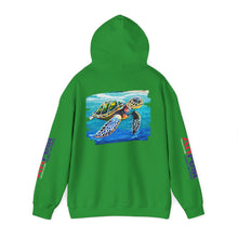 Load image into Gallery viewer, Turtle Art Hoodie - Unisex Heavy Blend™ Hooded Sweatshirt, Casual Wear, Eco-Friendly Gift, Ocean Lover Apparel, ArtFest Merchandise