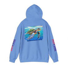 Load image into Gallery viewer, Turtle Art Hoodie - Unisex Heavy Blend™ Hooded Sweatshirt, Casual Wear, Eco-Friendly Gift, Ocean Lover Apparel, ArtFest Merchandise