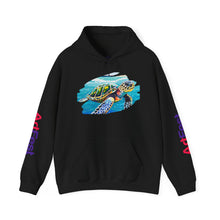 Load image into Gallery viewer, Turtle Art Hoodie - Unisex Heavy Blend™ Hooded Sweatshirt, Casual Wear, Eco-Friendly Gift, Ocean Lover Apparel, ArtFest Merchandise