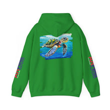 Load image into Gallery viewer, Turtle Art Hoodie - Unisex Heavy Blend™ Hooded Sweatshirt, Casual Wear, Eco-Friendly Gift, Ocean Lover Apparel, ArtFest Merchandise
