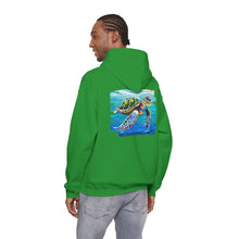Load image into Gallery viewer, Turtle Art Hoodie - Unisex Heavy Blend™ Hooded Sweatshirt, Casual Wear, Eco-Friendly Gift, Ocean Lover Apparel, ArtFest Merchandise
