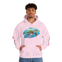 Load image into Gallery viewer, Turtle Art Hoodie - Unisex Heavy Blend™ Hooded Sweatshirt, Casual Wear, Eco-Friendly Gift, Ocean Lover Apparel, ArtFest Merchandise
