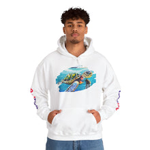 Load image into Gallery viewer, Turtle Art Hoodie - Unisex Heavy Blend™ Hooded Sweatshirt, Casual Wear, Eco-Friendly Gift, Ocean Lover Apparel, ArtFest Merchandise
