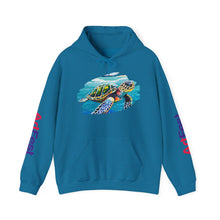 Load image into Gallery viewer, Turtle Art Hoodie - Unisex Heavy Blend™ Hooded Sweatshirt, Casual Wear, Eco-Friendly Gift, Ocean Lover Apparel, ArtFest Merchandise
