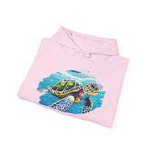 Load image into Gallery viewer, Turtle Art Hoodie - Unisex Heavy Blend™ Hooded Sweatshirt, Casual Wear, Eco-Friendly Gift, Ocean Lover Apparel, ArtFest Merchandise
