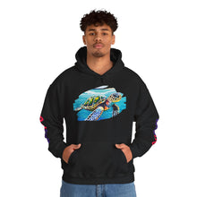 Load image into Gallery viewer, Turtle Art Hoodie - Unisex Heavy Blend™ Hooded Sweatshirt, Casual Wear, Eco-Friendly Gift, Ocean Lover Apparel, ArtFest Merchandise
