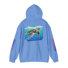 Load image into Gallery viewer, Turtle Art Hoodie - Unisex Heavy Blend™ Hooded Sweatshirt, Casual Wear, Eco-Friendly Gift, Ocean Lover Apparel, ArtFest Merchandise
