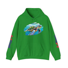 Load image into Gallery viewer, Turtle Art Hoodie - Unisex Heavy Blend™ Hooded Sweatshirt, Casual Wear, Eco-Friendly Gift, Ocean Lover Apparel, ArtFest Merchandise
