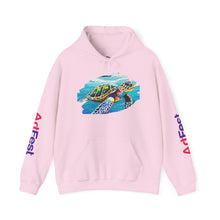 Load image into Gallery viewer, Turtle Art Hoodie - Unisex Heavy Blend™ Hooded Sweatshirt, Casual Wear, Eco-Friendly Gift, Ocean Lover Apparel, ArtFest Merchandise
