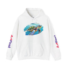 Load image into Gallery viewer, Turtle Art Hoodie - Unisex Heavy Blend™ Hooded Sweatshirt, Casual Wear, Eco-Friendly Gift, Ocean Lover Apparel, ArtFest Merchandise
